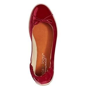 Tommy Bahama Red Patent Leather Flats Sz 7B Relaxology Caylee – GUC